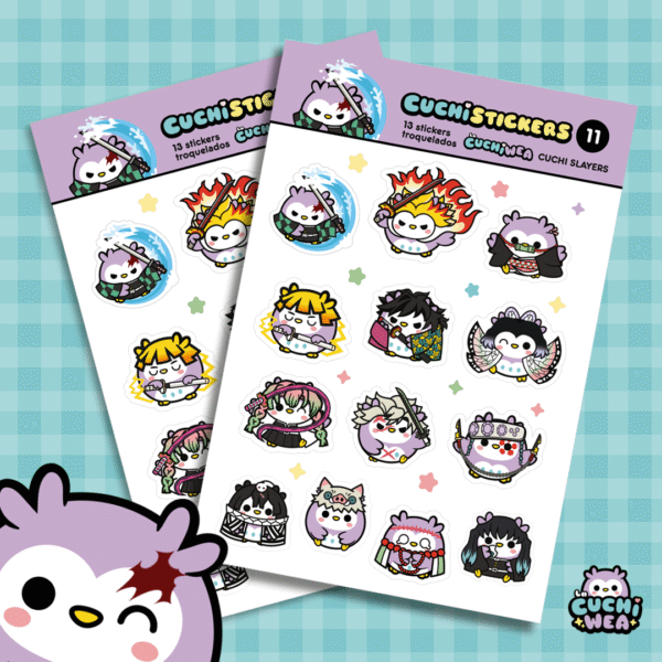 Plancha de stickers La Cuchiwea 🦉🥭 - Modelo 11 - Imagen 2
