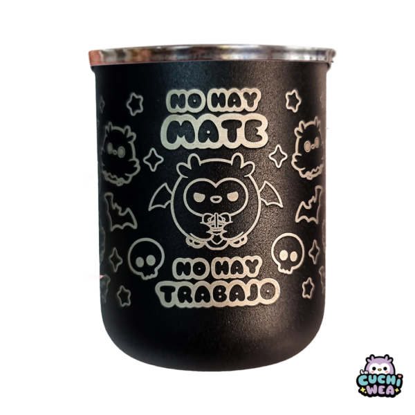 Vaso de mate térmico negro La Cuchiwea
