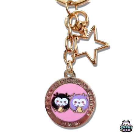 Llavero metálico hard enamel – Géminis♊🦉