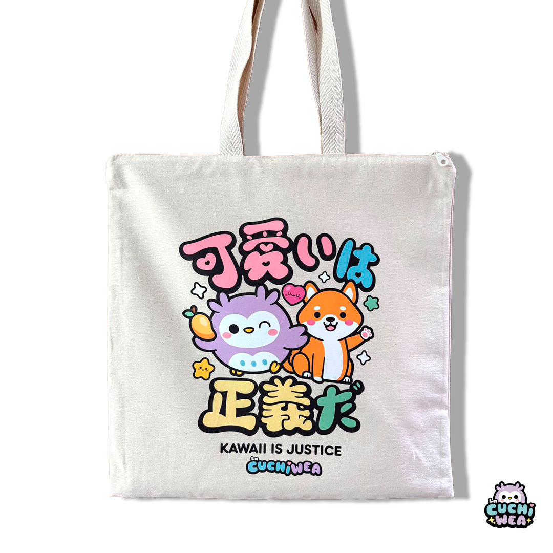 Totebag playera La Cuchiwea - Kawaii is justice! 🏖️🦉