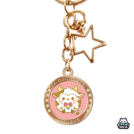 Llavero metálico hard enamel – Tauro ♉🦉