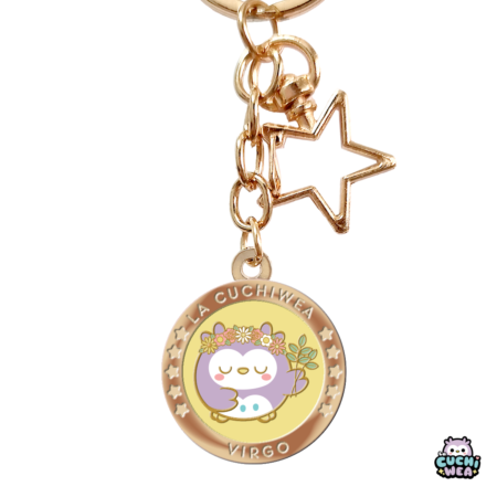 Llavero metálico hard enamel – Virgo ♍🦉