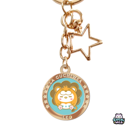 Llavero metálico hard enamel – Leo ♌🦉